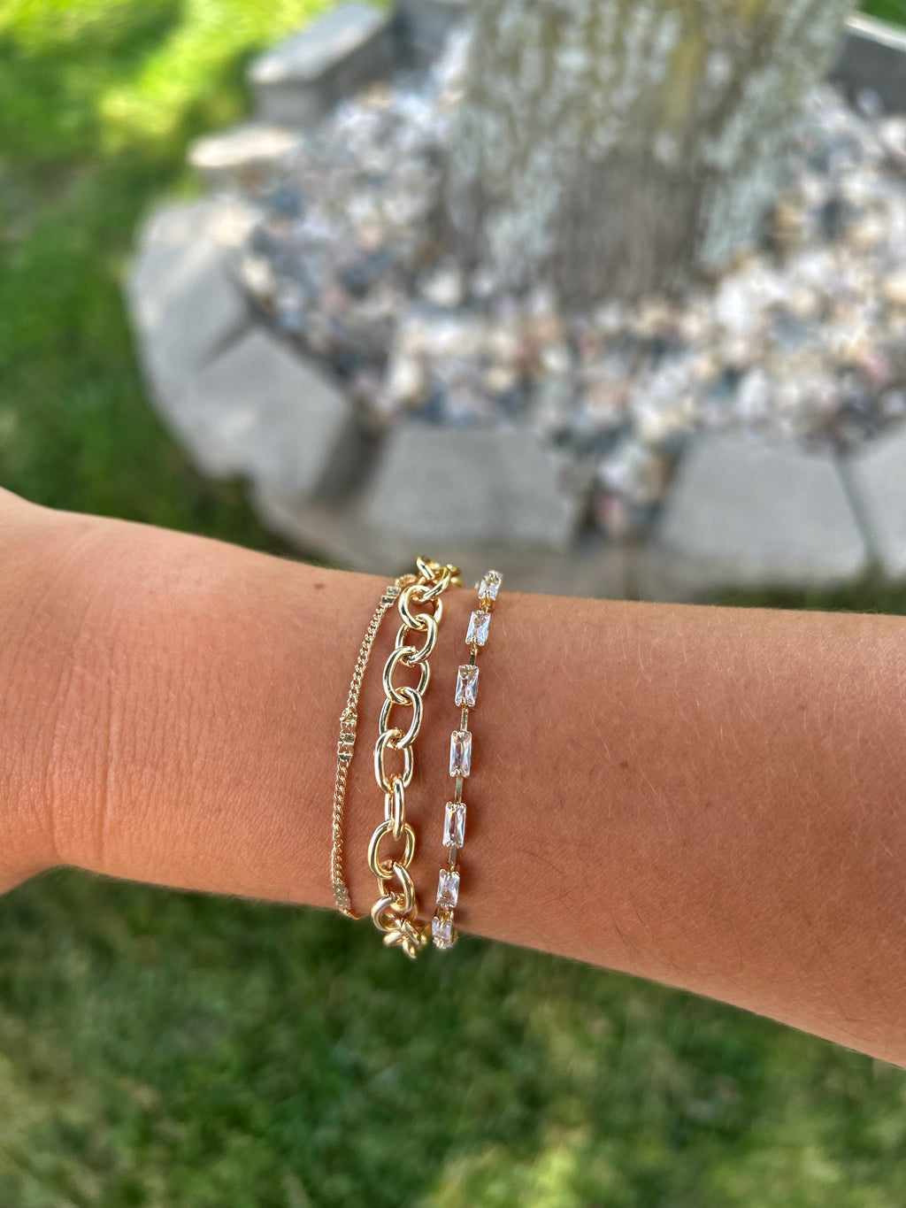 Baguette Stone Toggle Bracelet