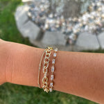 Baguette Stone Toggle Bracelet