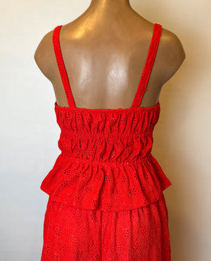 Eyelet Tank-Red