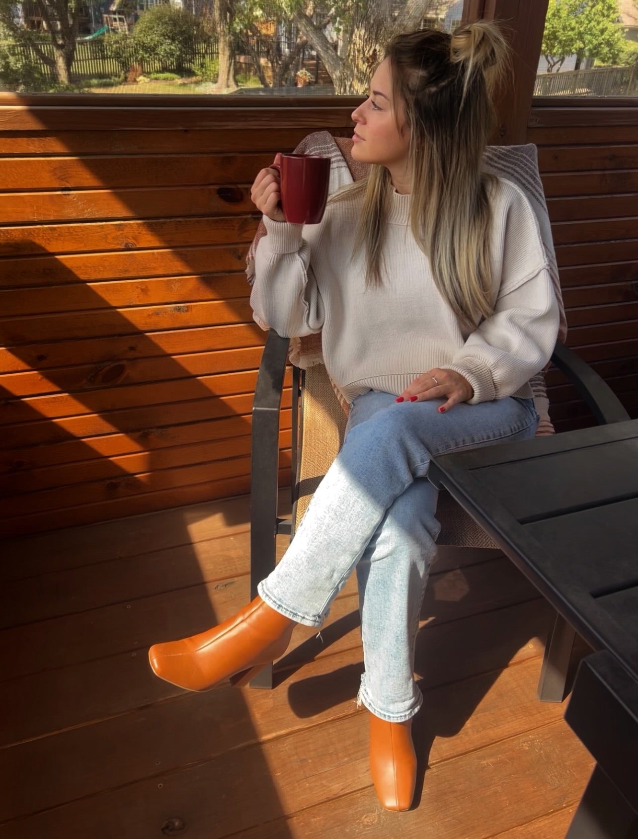 Morning Coffee Cropped Sweater