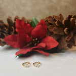 Holly Diamond Bow Huggies