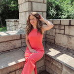 Coral Midi Tank Dress