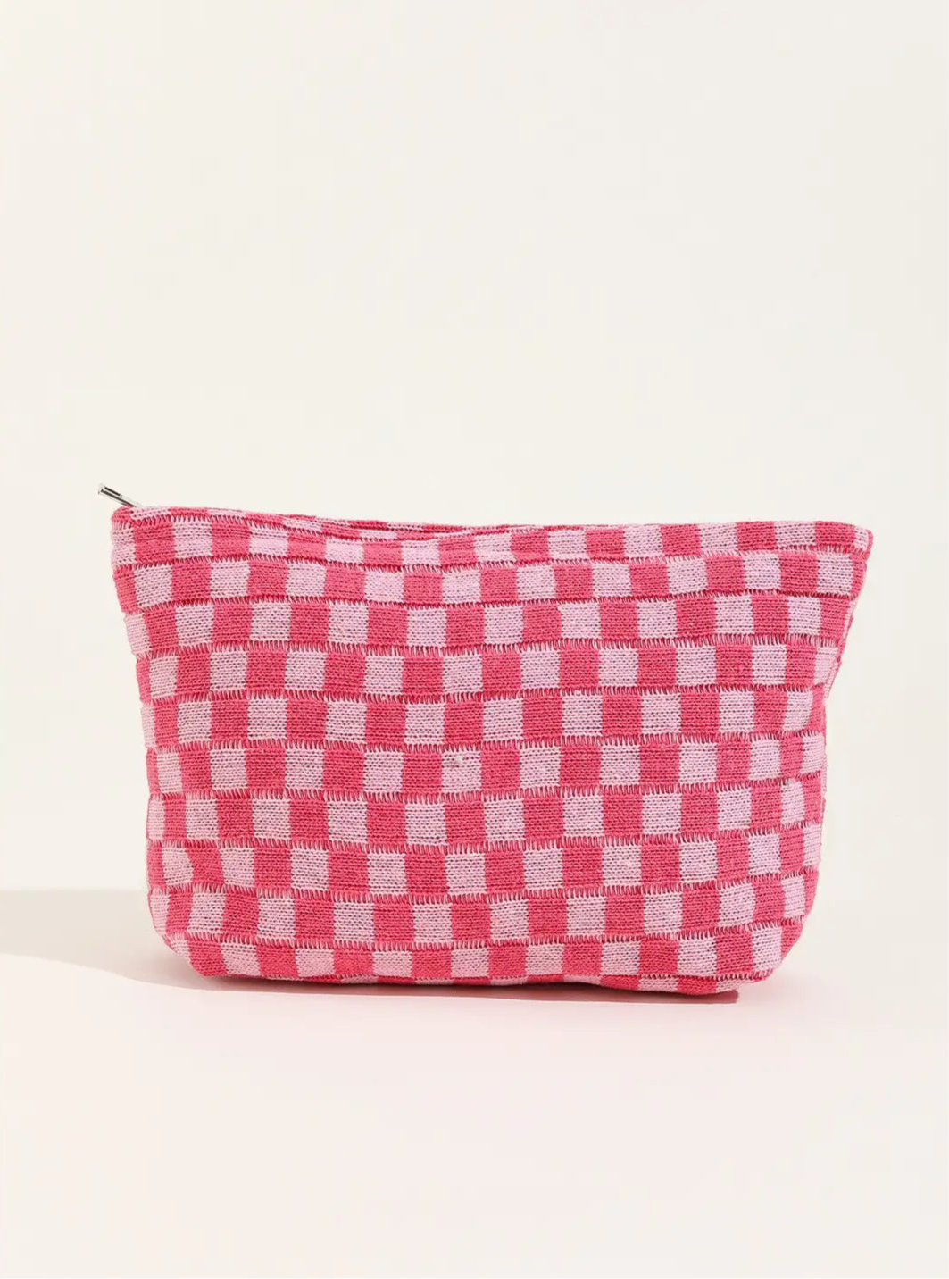 Checkered Cosmetic Bag