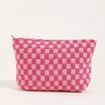 Checkered Cosmetic Bag