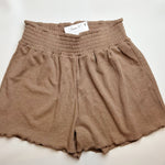 Pointelle Lounge Shorts-Taupe