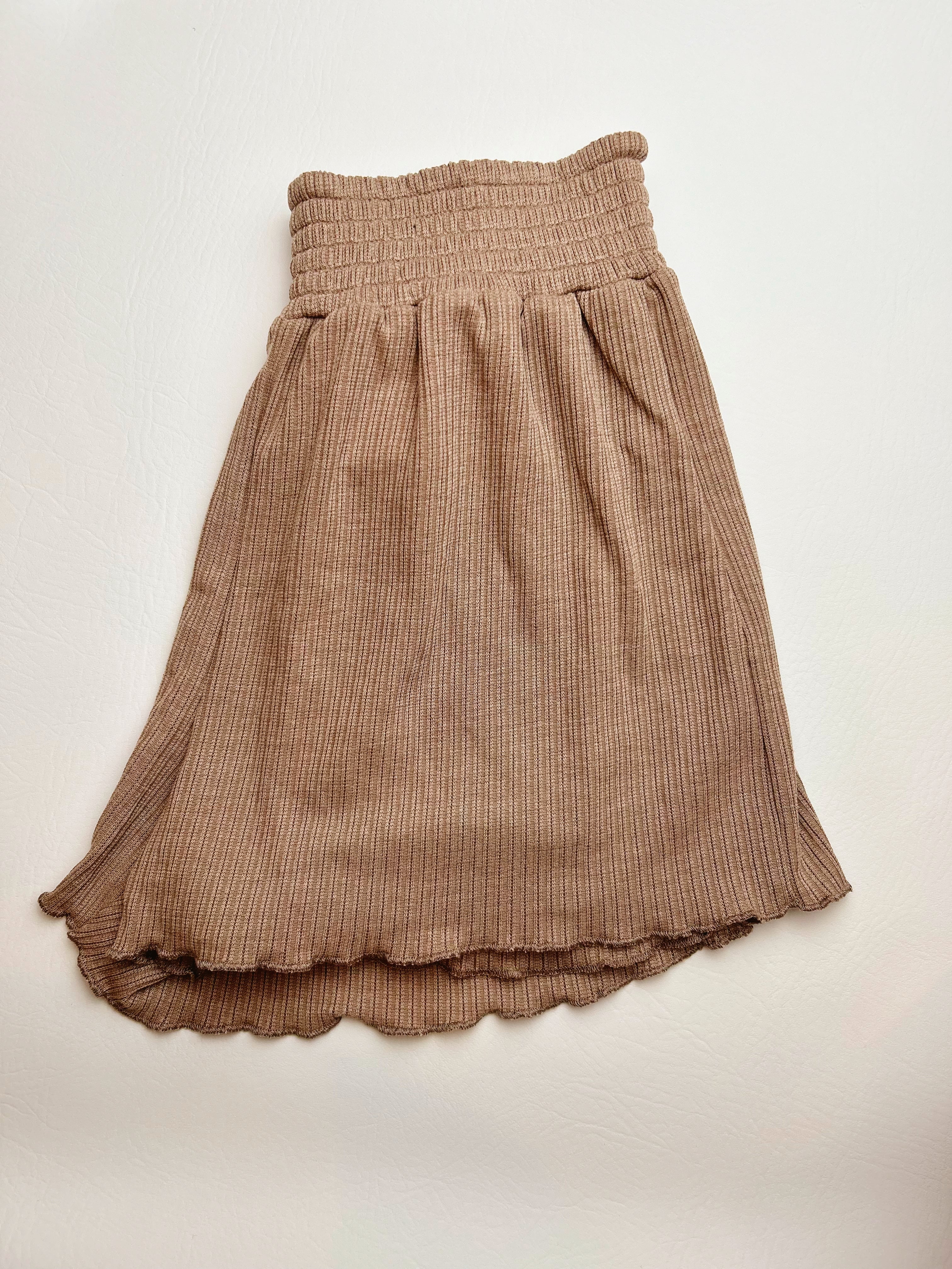 Pointelle Lounge Shorts-Taupe