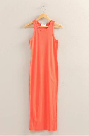 Coral Midi Tank Dress