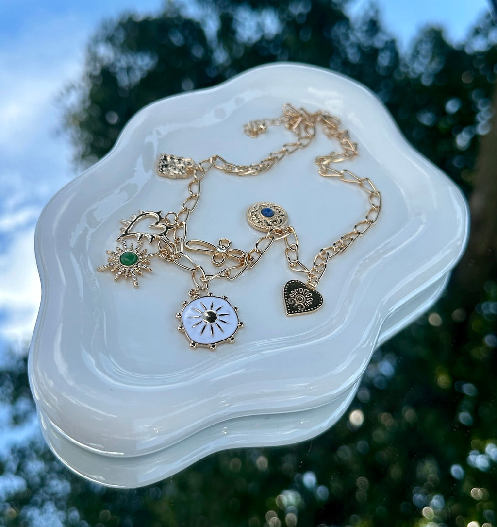 Sunburst Multi-Charm Necklace