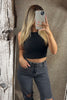 High Neck Cropped Tank