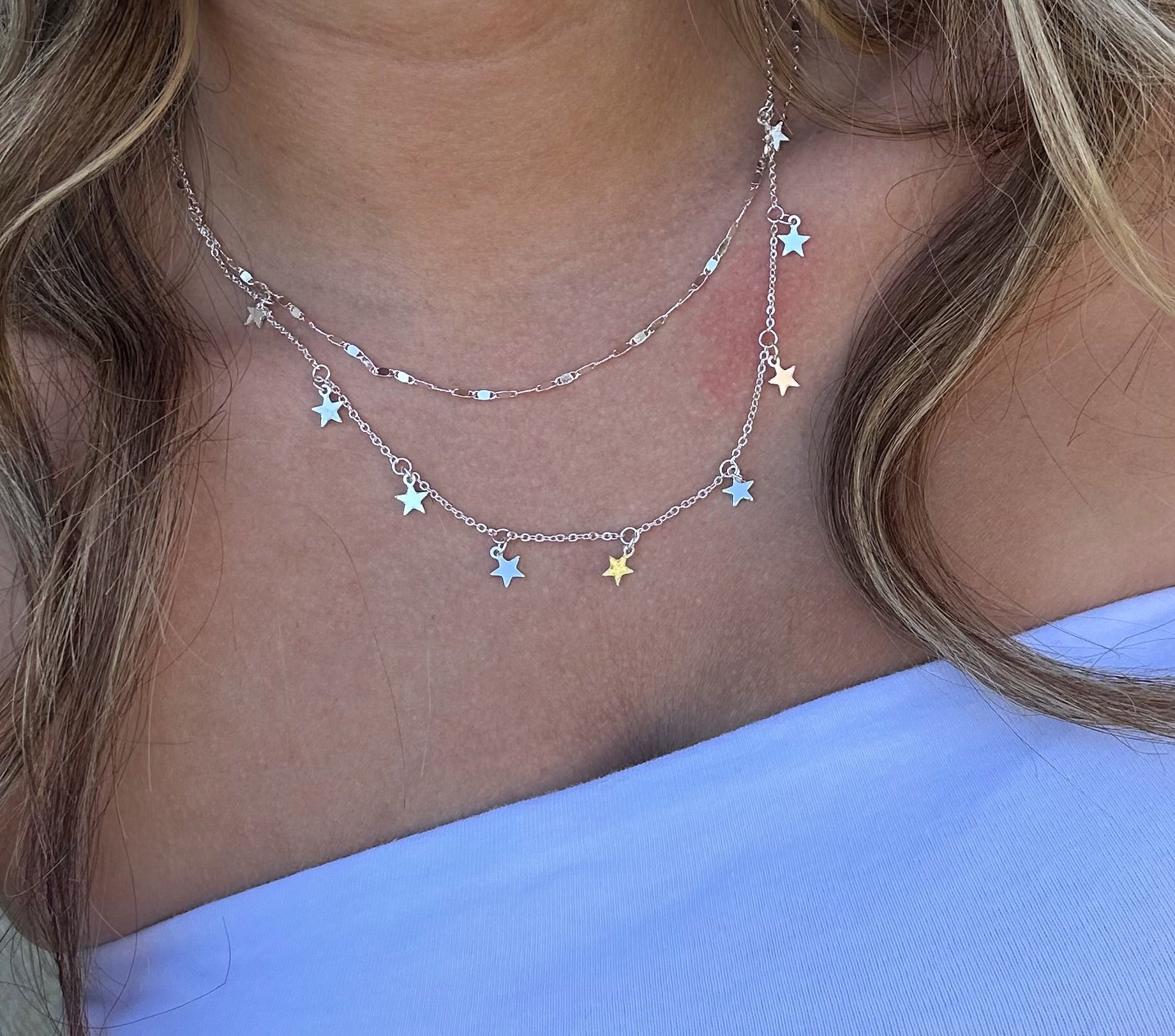 Double Layered Star Necklace