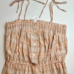 Strappy Plaid Button-Down Cami