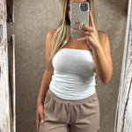 Pointelle Lounge Shorts-Taupe