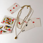 Layered Chain Pendant Necklace (Gold)