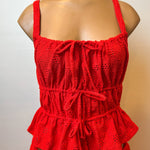 Eyelet Tank-Red