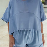 Jet Blue Shorts Set