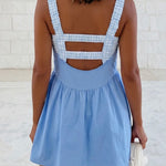 Gingham Beau Blue Contrast Dress