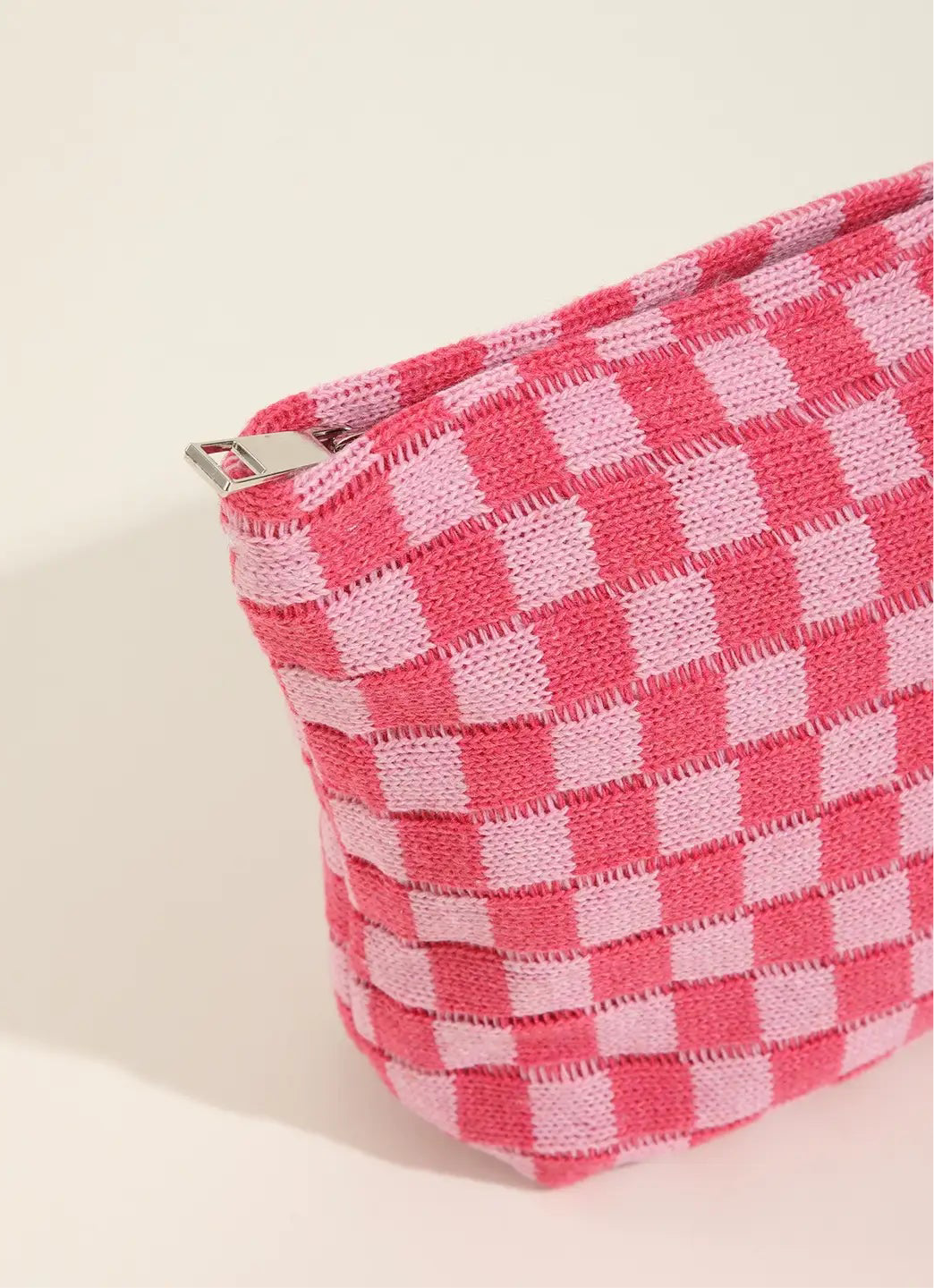 Checkered Cosmetic Bag