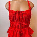 Eyelet Tank-Red