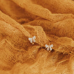 Holly Diamond Bow Huggies