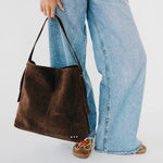 Tate Suede Shoulder Bag