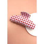 Red/Pink Gingham Claw Clip