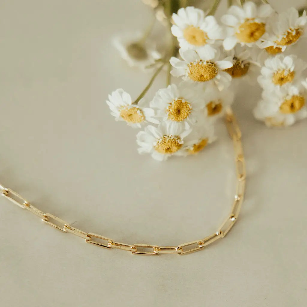 Kimmie Paperclip Necklace 16"