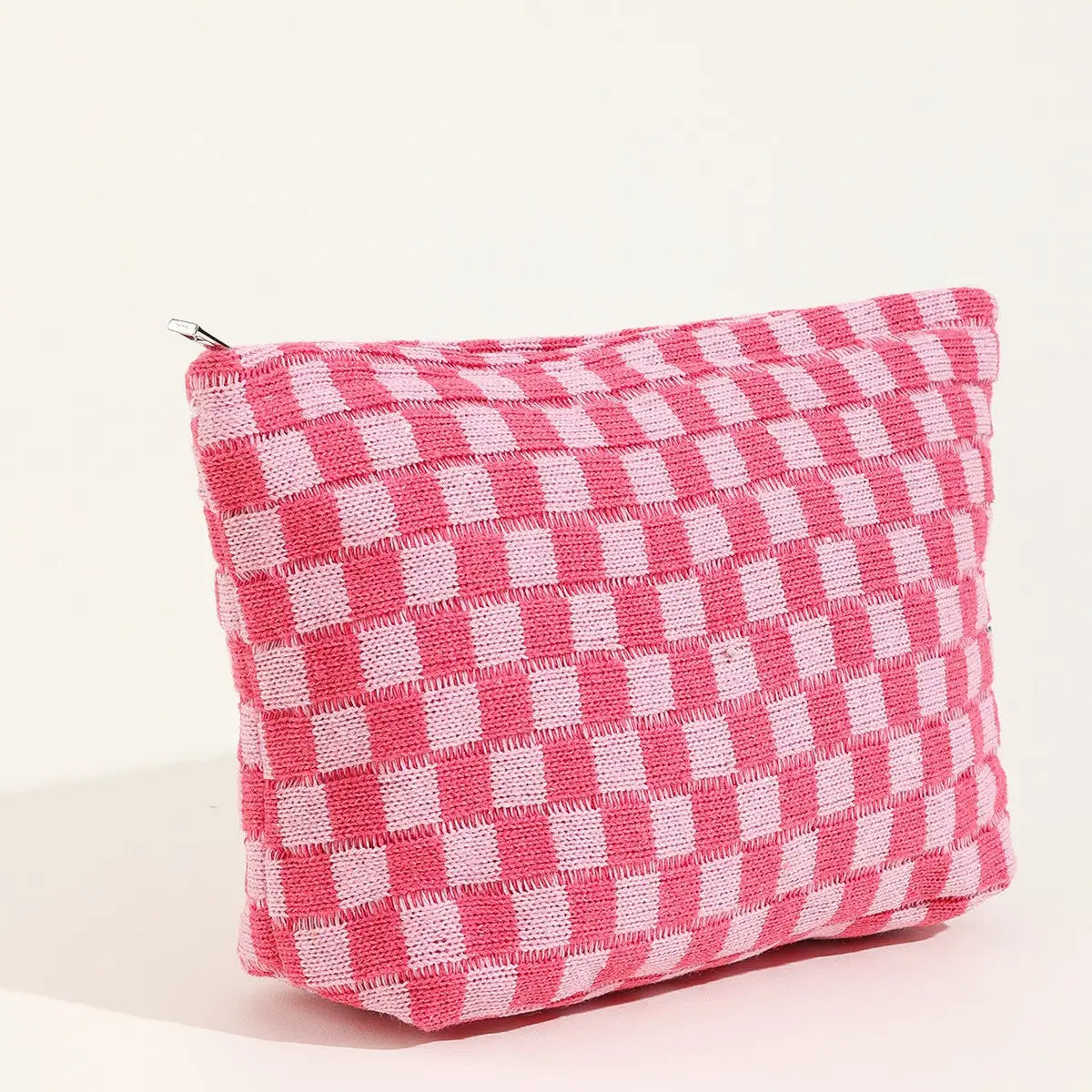 Checkered Cosmetic Bag