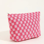 Checkered Cosmetic Bag