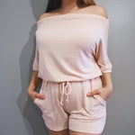 Dreamy Pink Terry Romper