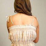 Strappy Plaid Button-Down Cami